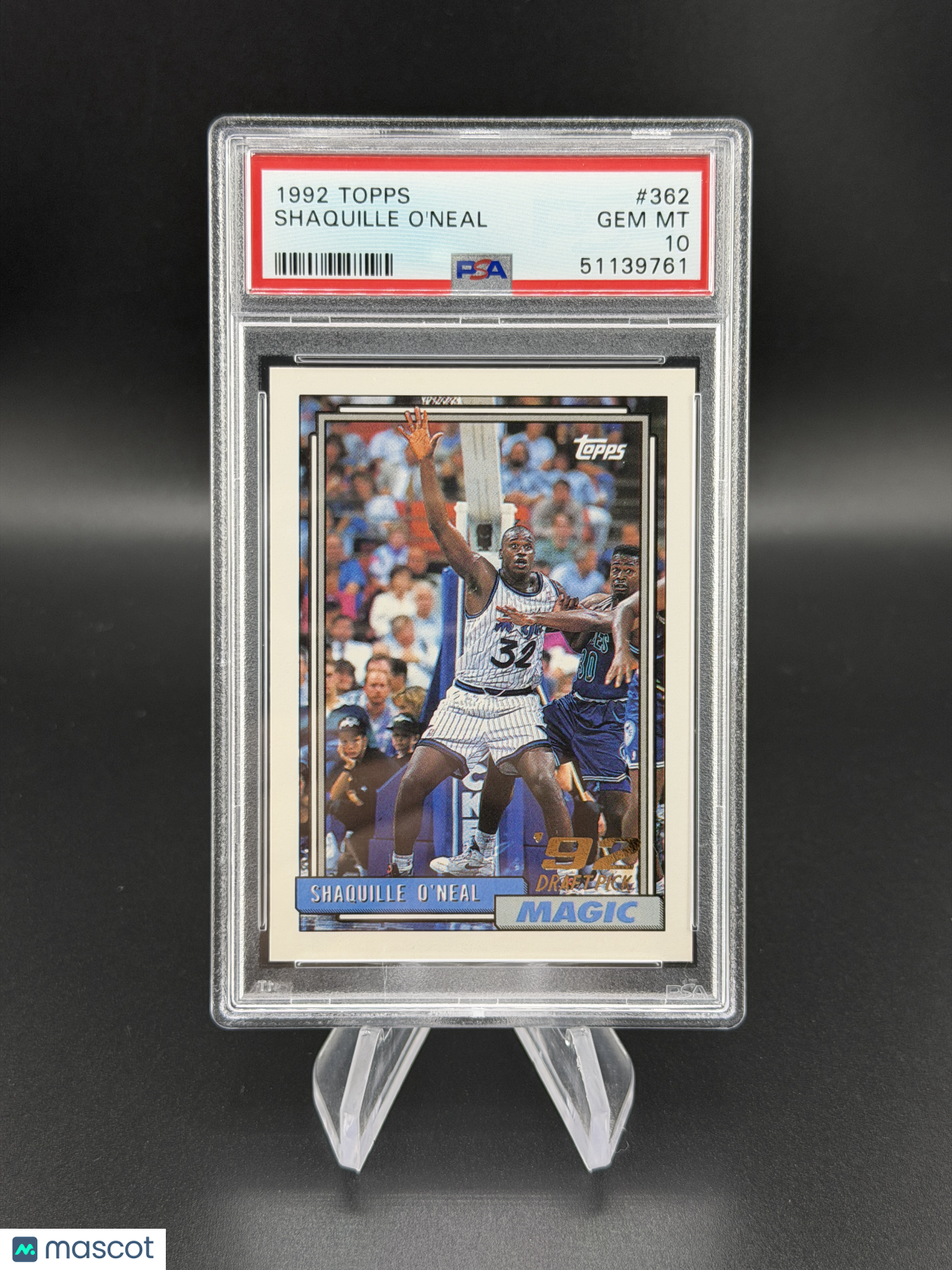 Shaquille O'Neal 1992-93 Topps Rookie RC PSA 10 Gem Mint Magic