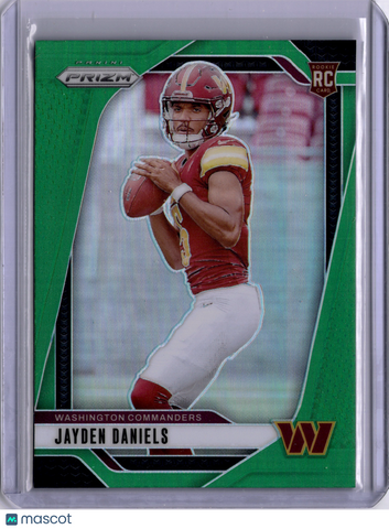 Jayden Daniels 2024 Panini Prizm Green Rookie RC Commanders