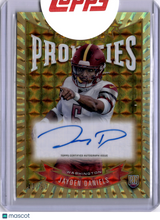 Jayden Daniels 2024 Topps Prodigies Gold On Card Auto /50 Rookie RC Commanders