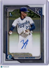 Yandel Ricardo 2024 Bowman Chrome 1st Auto Royals