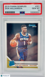 Zion Williamson 2019 Panini Donruss Rookie RC #201 PSA 10 Gem Mint