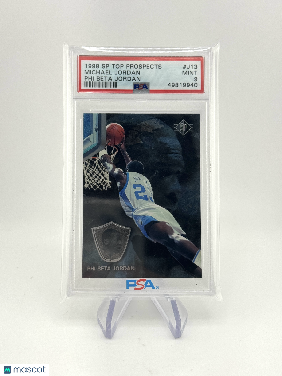 Michael Jordan 1998 Upper Deck SP Top Prospects Phi Beta Jordan PSA 9 UNC