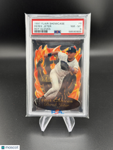 Derek Jeter 1997 Flair Showcase Hot Gloves Die Cut PSA 8 Yankees HOF