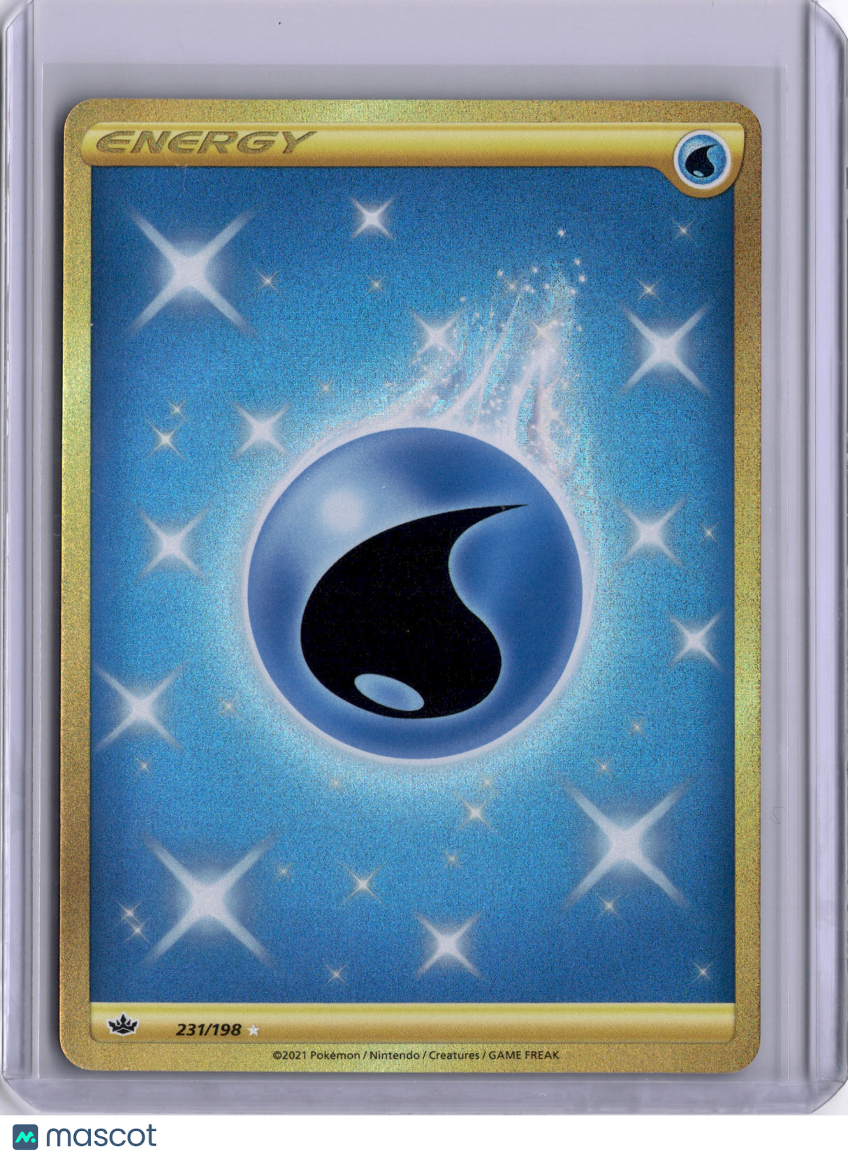 Water Energy Sword & Shield - Chilling Reign 231/198 Secret Rare Holo TCG