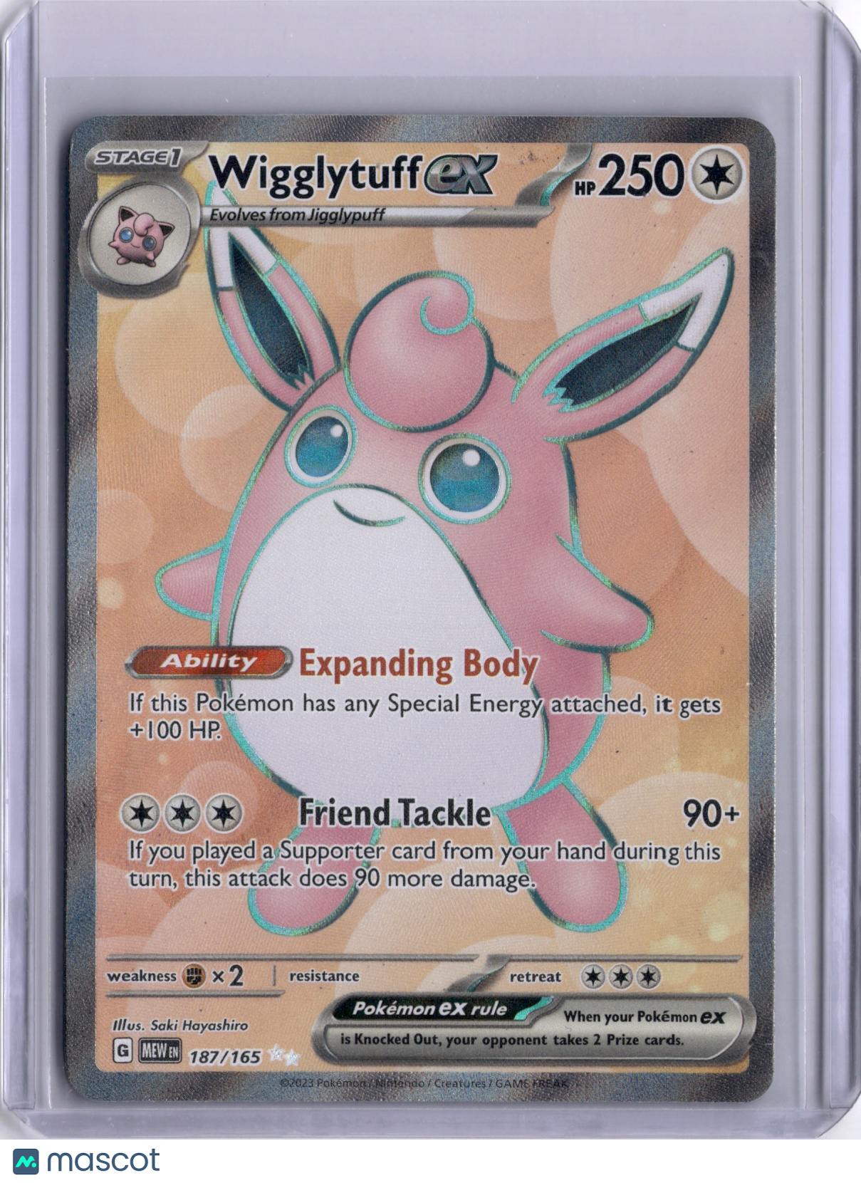 Wigglytuff EX Scarlet & Violet 187/165 Holo Full Art TCG