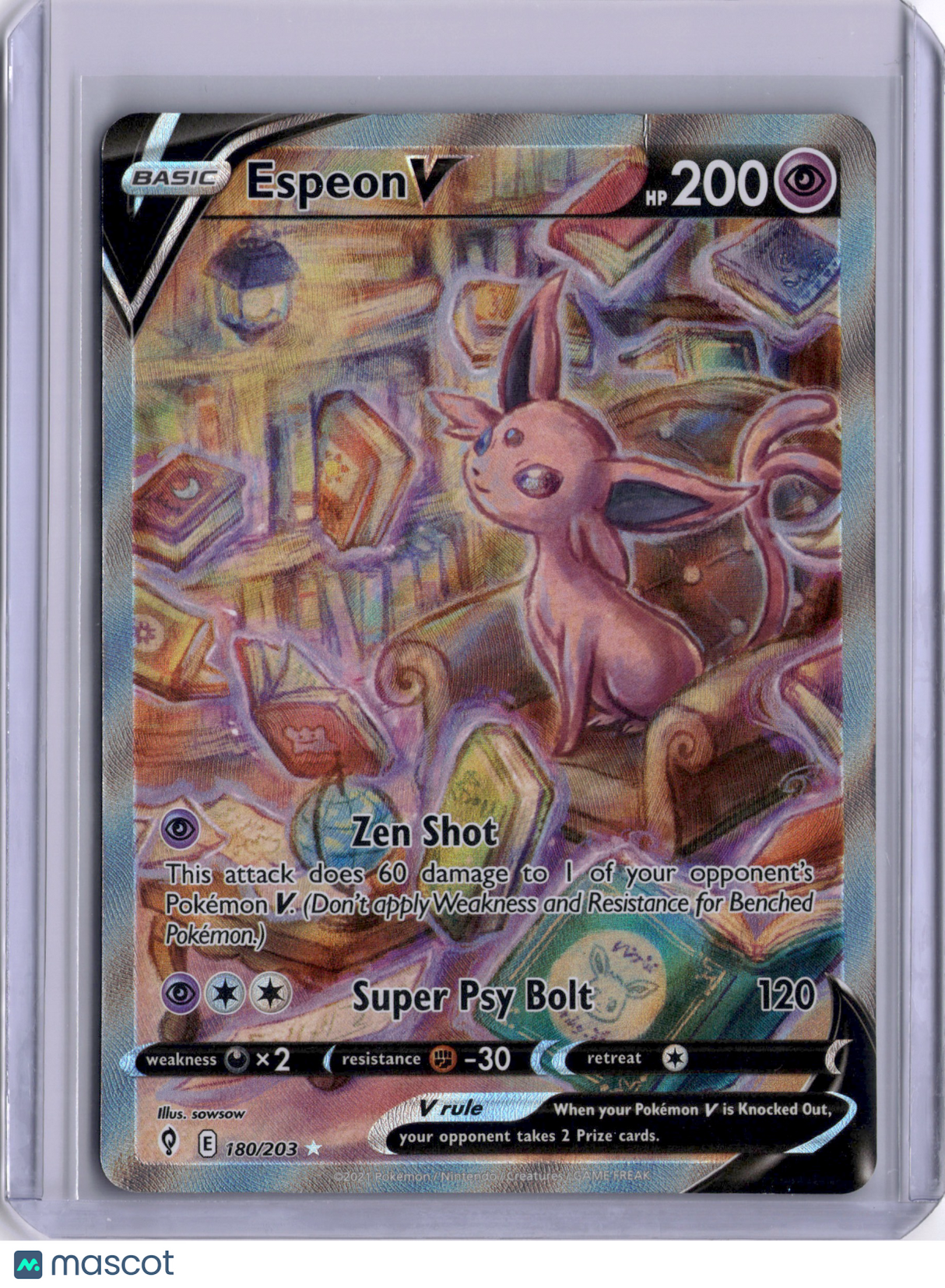 Espeon V Evolving Skies 180/203 Holo Alternate Full Art TCG