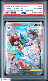 Mega Lucario EX 2025 Pokemon Mega Evolution 179 Special Illustration Rare PSA 10