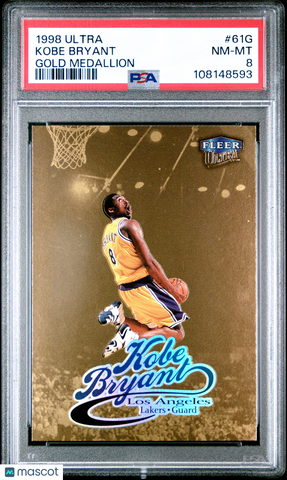 Kobe Bryant 1998-99 Ultra PSA 8 Gold Medallion Edition Lakers