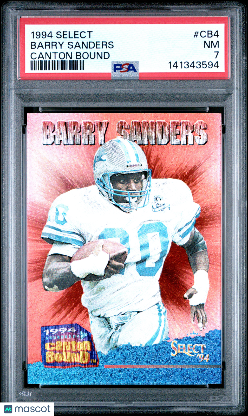 Barry Sanders 1994 Select Canton Bound PSA 7 Lions HOF