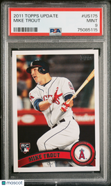 Mike Trout 2011 Topps Update Rookie RC PSA 9 Mint