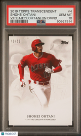 Shohei Ohtani 2019 Topps Transcendent VIP Party On Demand 40/50 PSA 10 Gem Mint