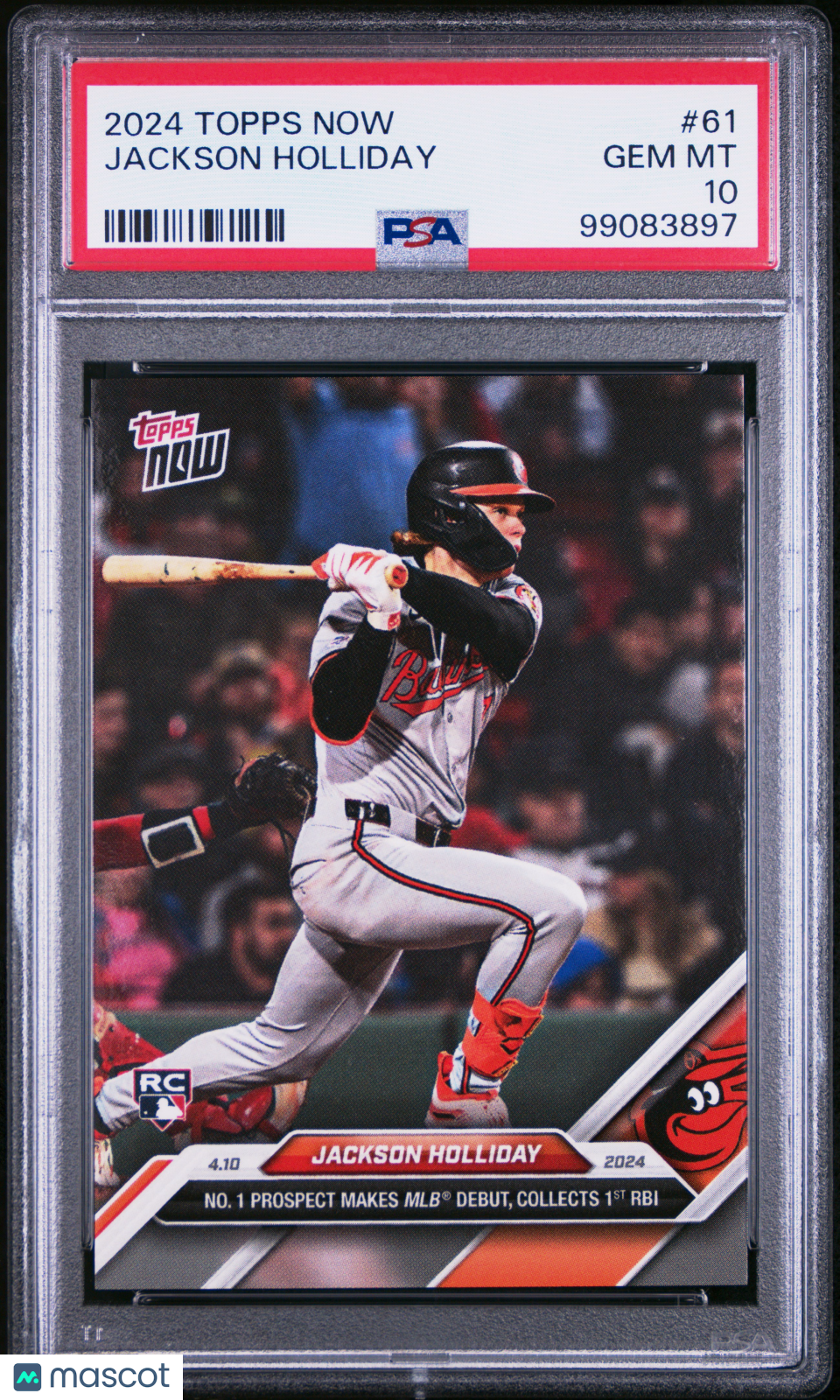 Jackson Holliday 2024 Topps Now Rookie RC PSA 10 Gem Mint