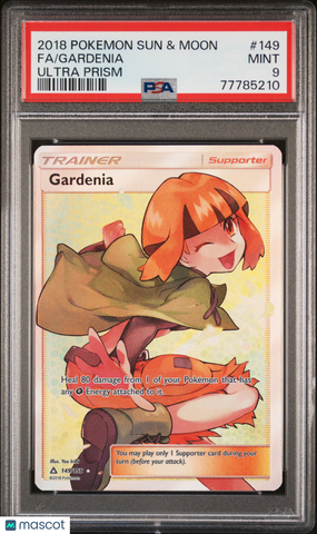 Gardenia Full Art 2018 Pokemon Sun & Moon Ultra Prism 149 PSA 9