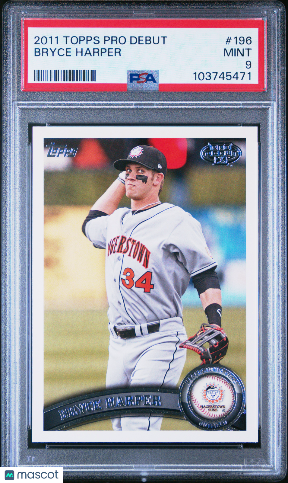 Bryce Harper 2011 Topps Pro Debut PSA 9 Mint Phillies Nationals