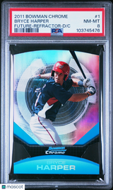 Bryce Harper 2011 Bowman Chrome Futures Refractor Die-Cut PSA 8 Near Mint