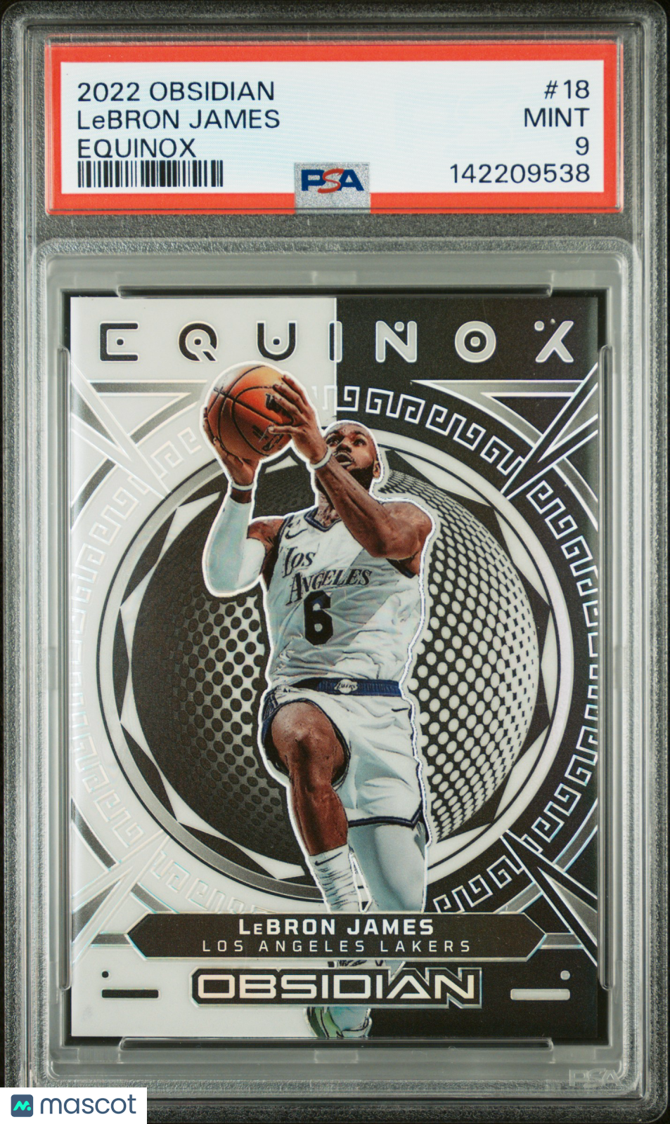 LeBron James 2022 Panini Obsidian Equinox /99 PSA 9 Mint Lakers