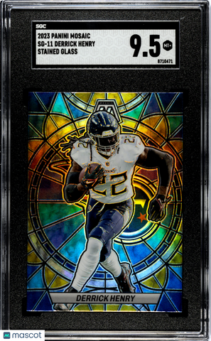Derrick Henry 2023 Panini Mosaic Stained Glass SGC 9.5 Mint SP Ravens Titans