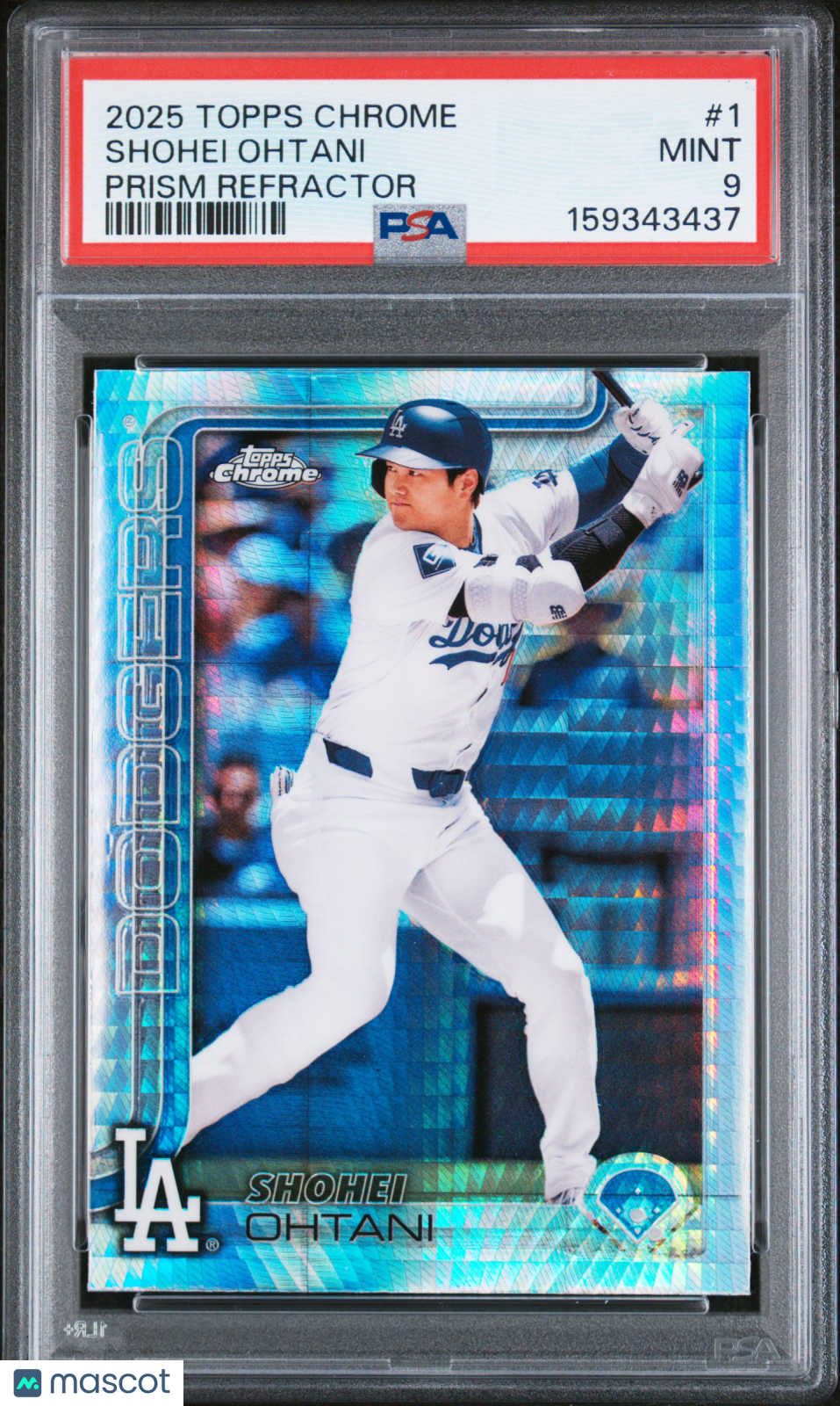 Shohei Ohtani 2025 Topps Chrome Prism Refractor PSA 9 Mint
