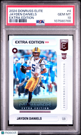 Jayden Daniels 2024 Panini Donruss Elite Extra Edition Rookie RC PSA 10 Gem Mint