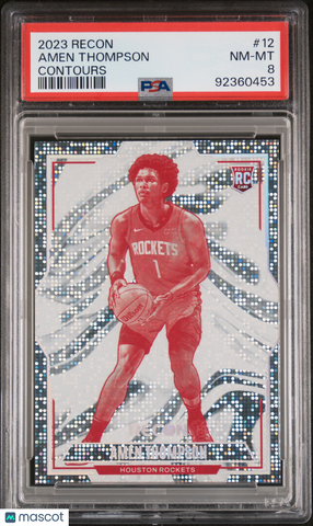 Amen Thompson 2023 Panini Recon Contours PSA 8 Rookie RC SP Case Hit