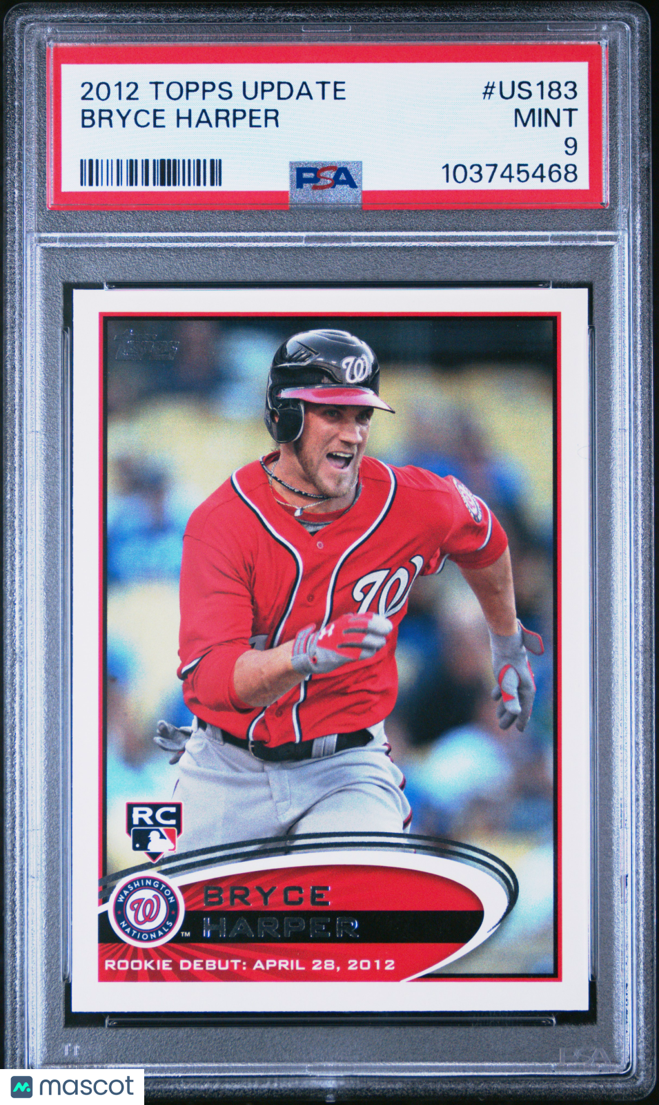 Bryce Harper 2012 Topps Update Rookie RC PSA 9 Mint
