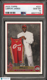 LeBron James 2003 Topps #221 Rookie RC PSA 10 Gem Mint