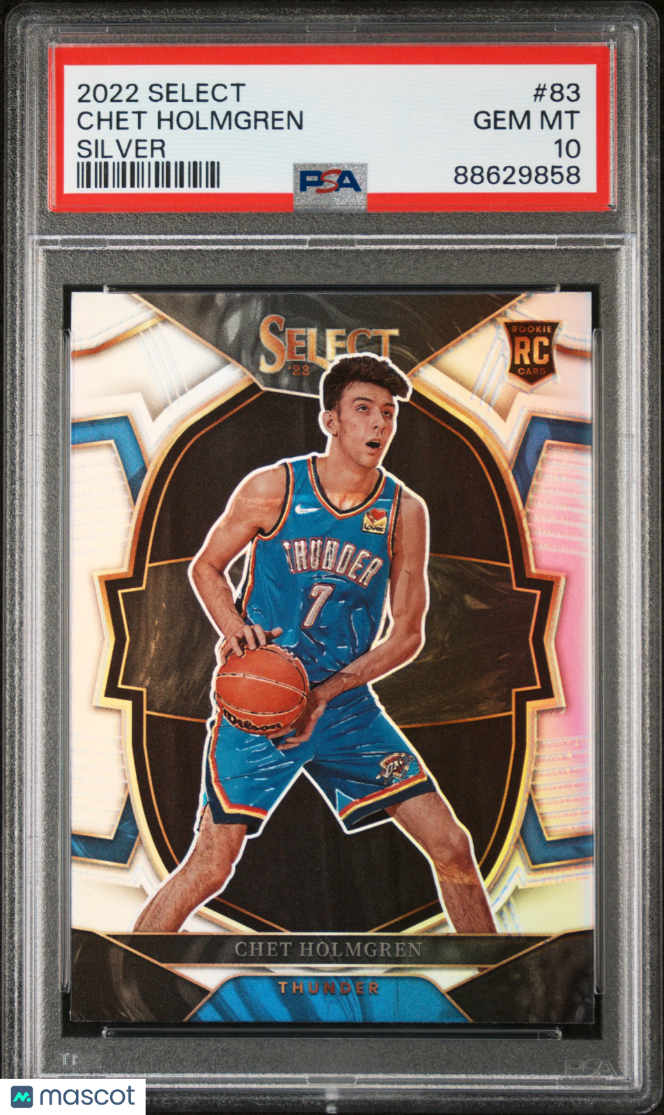 Chet Holmgren 2022 Panini Select Silver Prizm Rookie RC PSA 10 Gem Mint