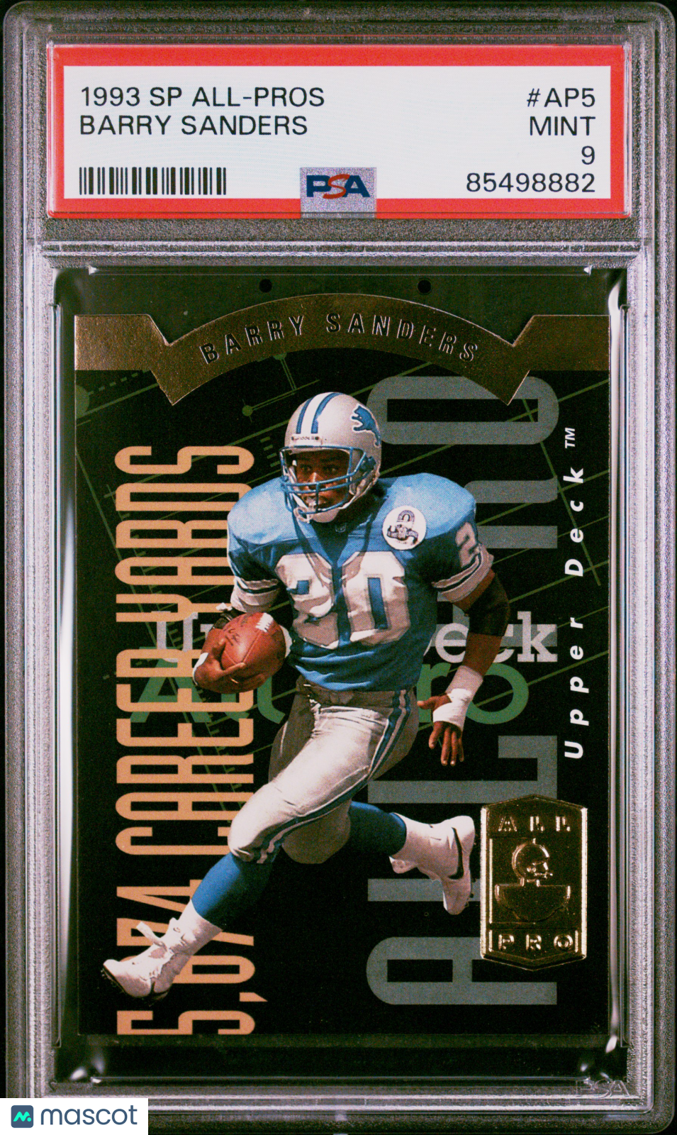 Barry Sanders 1993 Upper Deck SP All-Pros PSA 9 Mint Die Cut