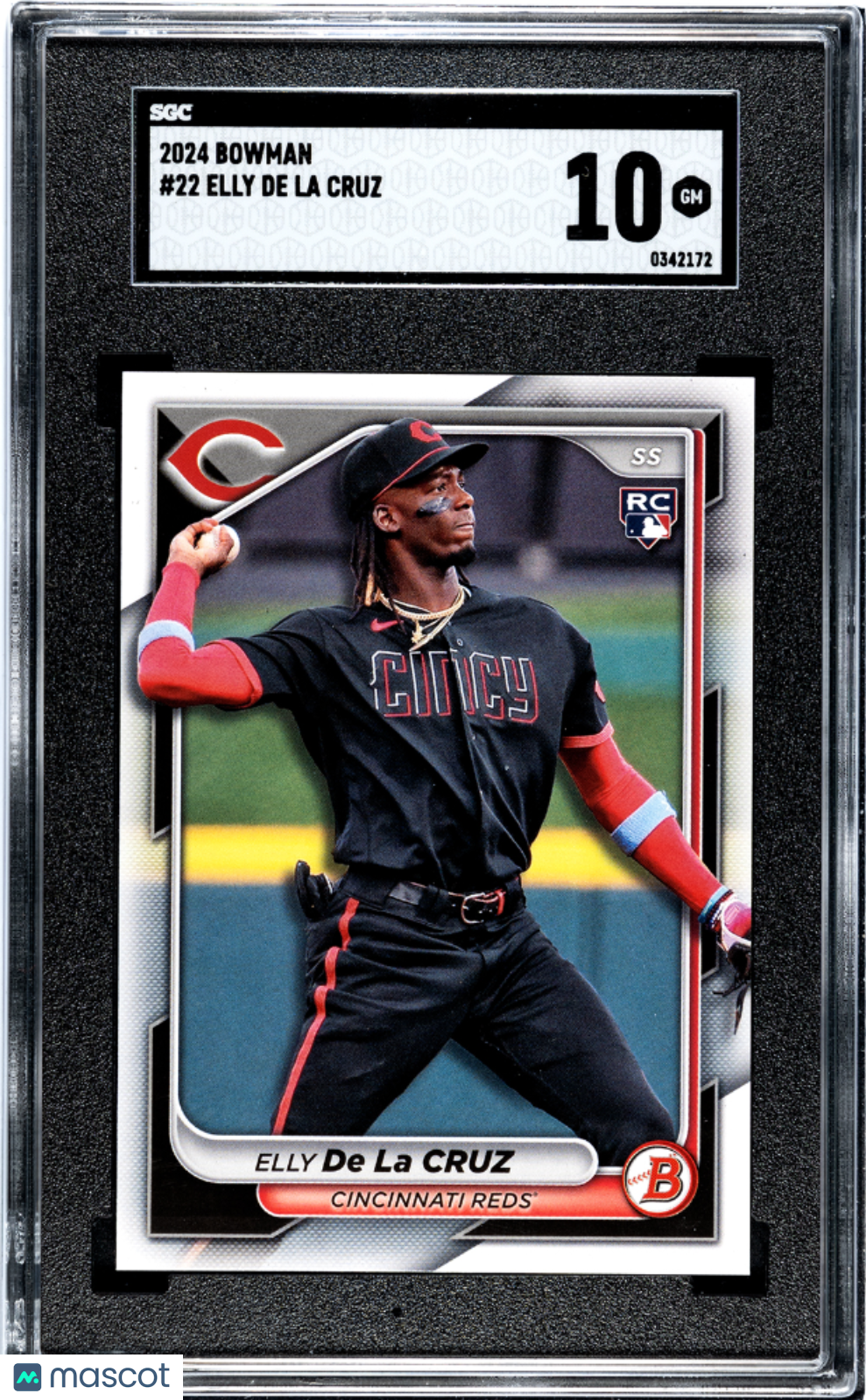 Elly De La Cruz 2024 Bowman Rookie RC SGC 10 Gem Mint Reds