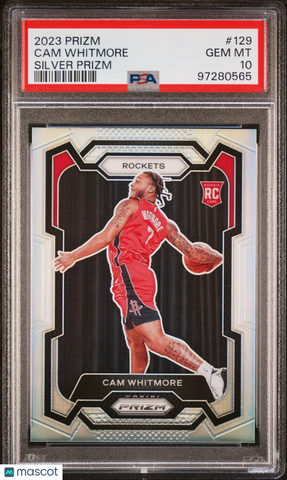 Cam Whitmore 2023 Panini Prizm PSA 10 Silver Prizm Rookie RC Rockets