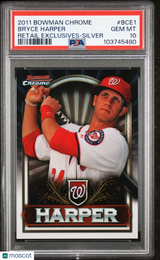 Bryce Harper 2011 Bowman Chrome Bryce Harper Retail Exclusives PSA 10 Gem Mint