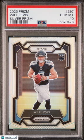 Will Levis 2023 Panini Prizm PSA 10 Silver Prizm Rookie RC Titans