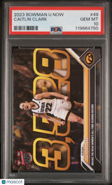 Caitlin Clark 2023 Bowman U Now PSA 10 Gem Mint Hawkeyes