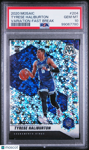 Tyrese Haliburton 2020 Panini Mosaic PSA 10 Variation Fast Break Rookie RC