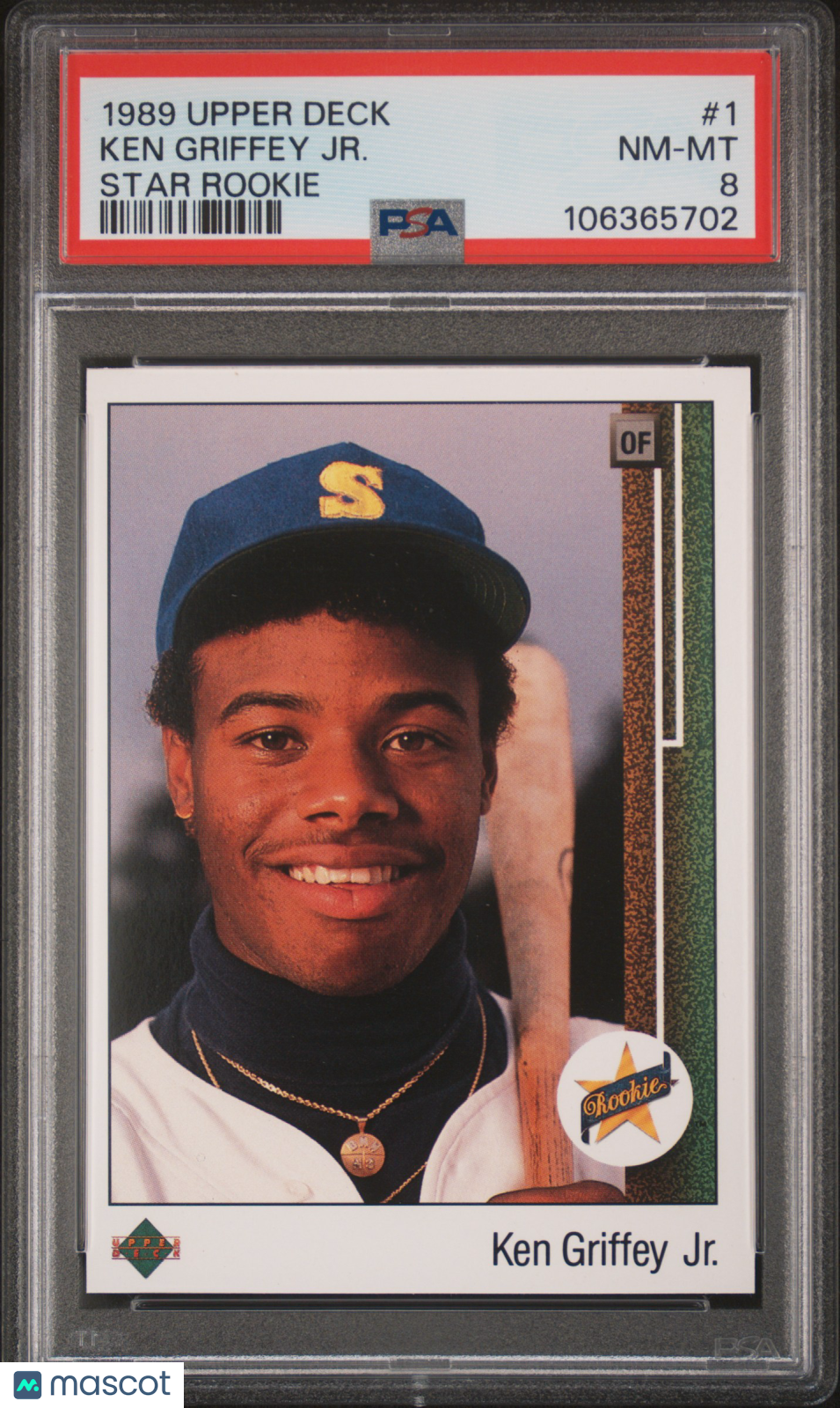 Ken Griffey Jr 1989 Upper Deck Rookie Star RC PSA 8 Mariners HOF