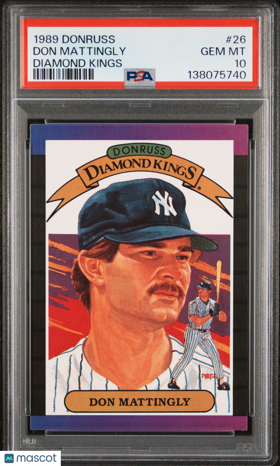Don Mattingly 1989 Donruss Diamond Kings PSA 10 Gem Mint Yankees