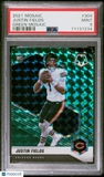 Justin Fields 2021 Panini Mosaic PSA 9 Green Mosaic Rookie RC