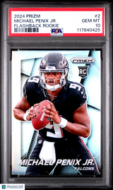 Michael Penix JR. 2024 Panini Prizm Prizm Flashback Rookie RC PSA 10 Gem Mint