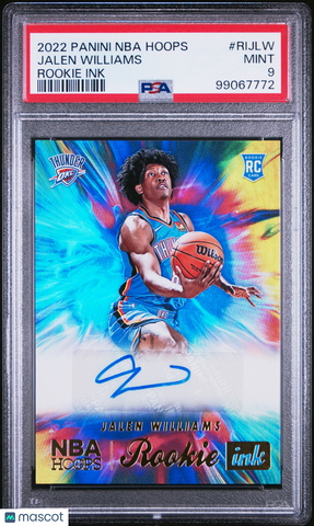 Jalen Williams 2022 Panini NBA Hoops Rookie Ink PSA 9 RC Thunder