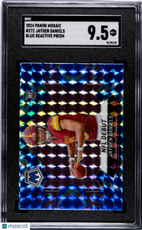 Jayden Daniels 2024 Panini Mosaic Blue Reactive NFL Debut Rookie RC SGC 9.5 Mint