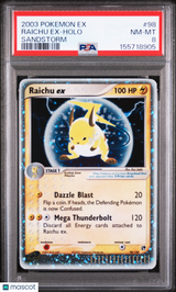 Raichu EX 2003 Pokemon EX Sandstorm #98 Holo PSA 8