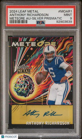 Anthony Richardson 2024 Leaf Metal Meteore Auto /10 PSA 9 Rookie RC Colts