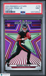 Michael Penix JR. 2024 Panini Rookies & Stars Purple Rookie RC /867 PSA 9