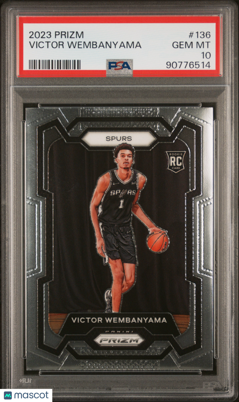 Victor Wembanyama 2023 Panini Prizm Rookie RC PSA 10 Gem Mint Spurs