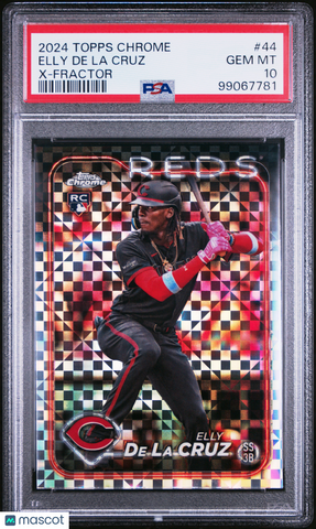 Elly De La Cruz 2024 Topps Chrome PSA 10 XFractor Rookie RC Reds