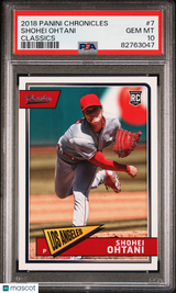 Shohei Ohtani 2018 Panini Chronicles Classics Rookie RC PSA 10 Gem Mint