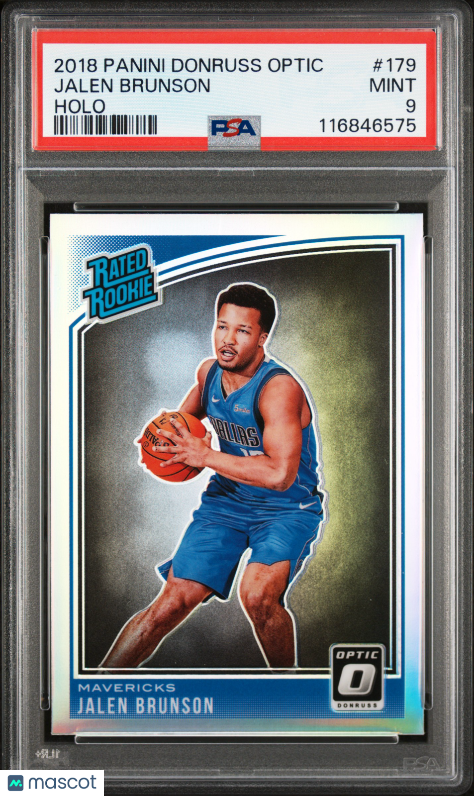 Jalen Brunson 2018 Panini Donruss Optic Holo Rookie RC PSA 9 Mint Knicks