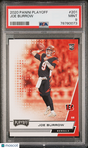Joe Burrow 2020 Panini Playoff Rookie RC PSA 9 Mint Bengals