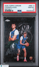 Cooper Flagg 2025-26 Topps Chrome Instinct Rookie RC Insert PSA 10 Gem Mint
