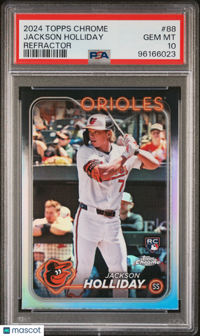 Jackson Holliday 2024 Topps Chrome PSA 10 Refractor Rookie RC Orioles